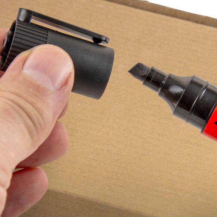 C H Hanson EL Marko Black Chisel Tip 2-in-1 Permanent Marker & Box Opener, large image number 7