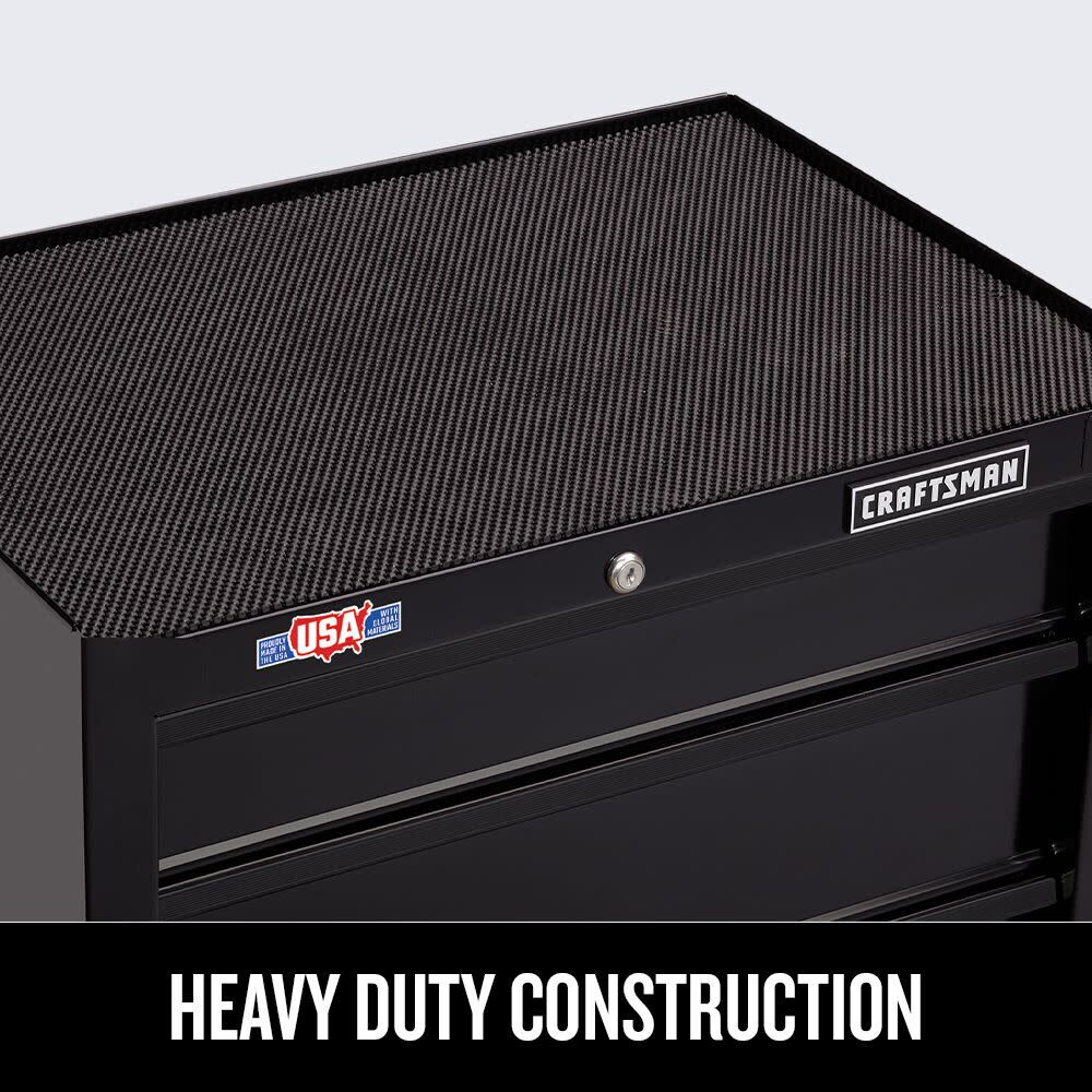 CRAFTSMAN 1000 Series 27 Inch Wide 4 Drawer Rolling Tool Cabinet, Black, large image number 8