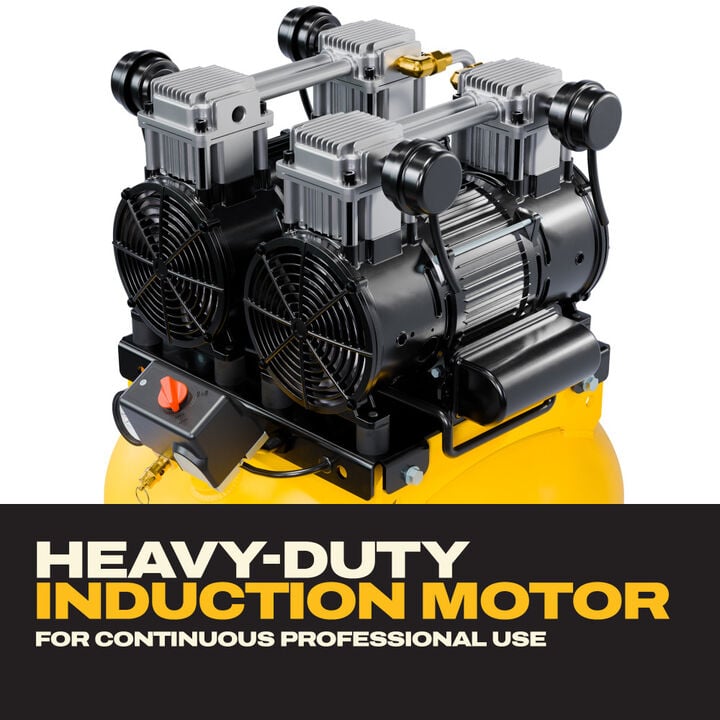 DEWALT 60-Gallon Quiet 4 HP 175 PSI Oil-Free Direct Drive Stationary Air Compressor, large image number 8
