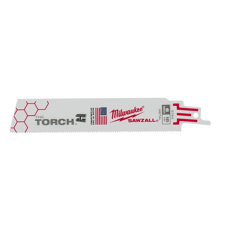 Milwaukee 6 in. 18 TPI THE TORCH SAWZALL Blade 5PK, large image number 1