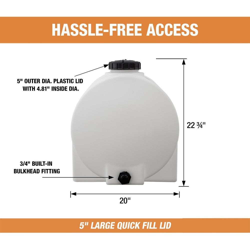Buyers Products Company 35 Gallon Storage Tank with Legs - 31 Inch x 20 Inch x 23 Inch, large image number 5