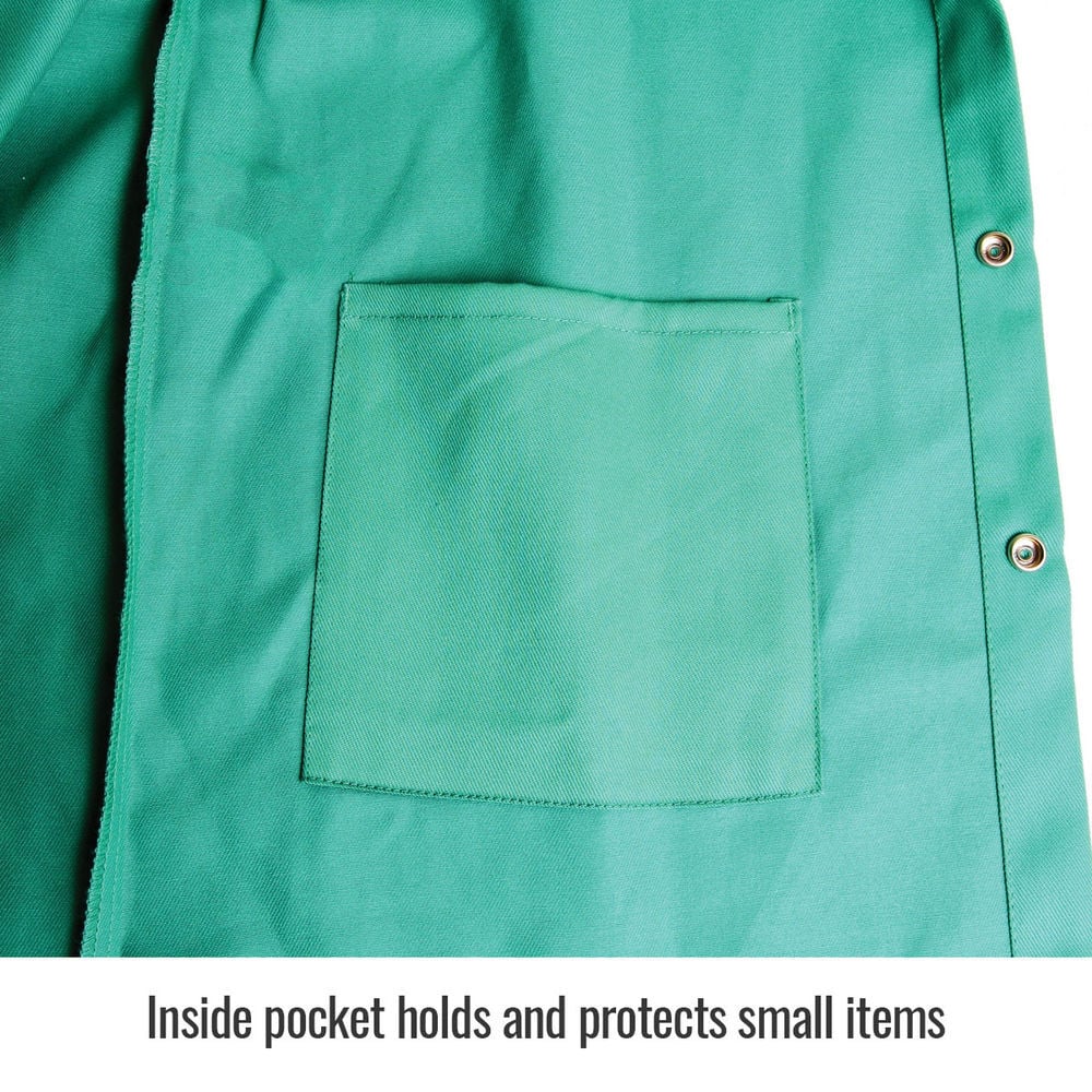 Black Stallion Welding Jacket 9oz Green FR Cotton XL, large image number 3