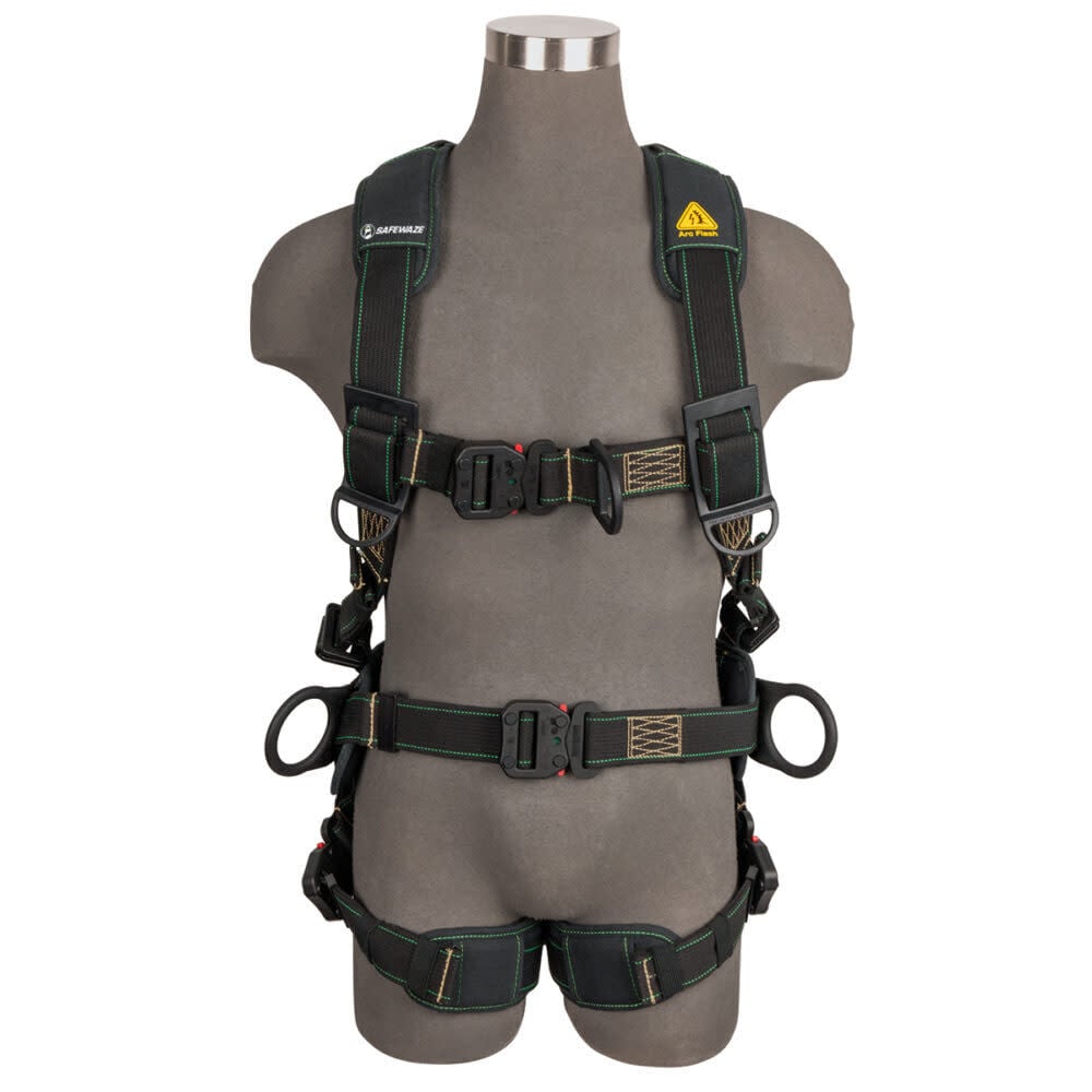 Safewaze Arc Flash Construction Harness: DE 3D, DE QC Chest, DE FD, DE QC Legs, large image number 1