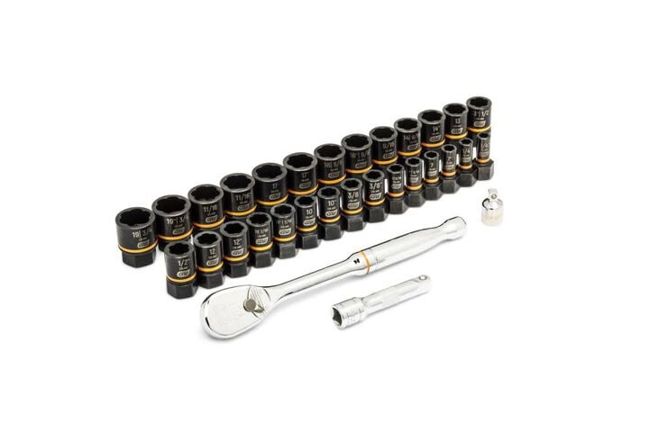 GEARWRENCH Bolt Biter Ratchet Socket Set MM/SAE with EVA Foam Tray 31pc, large image number 12