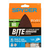 Spyder Detail Sander Sheets, 60 Grit Alum Oxide, 3.75 Inch x 5.25 Inch Mouse, 15 Pieces, small image number 1