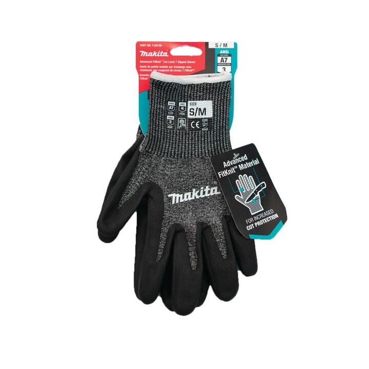 Makita Advanced FitKnit Gloves Cut Level 7 Nitrile Coated Dipped, large image number 1