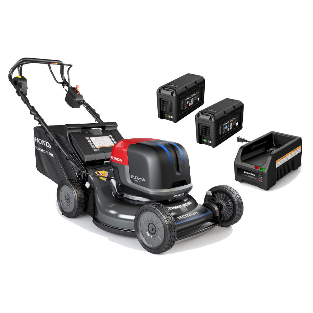 Honda HRC-BE 21 Inch Commercial Dual Bay Battery Powered Self-Propelled Lawn Mower with (2) 12.0 Ah Batteries, large image number 1