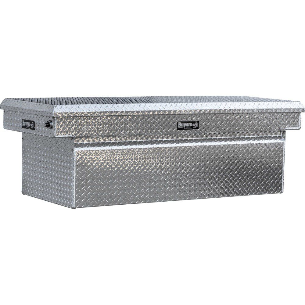 Buyers Products Company 23 Inch x 27 Inch x 71 Inch Diamond Tread Aluminum Crossover Truck Box – 1709450