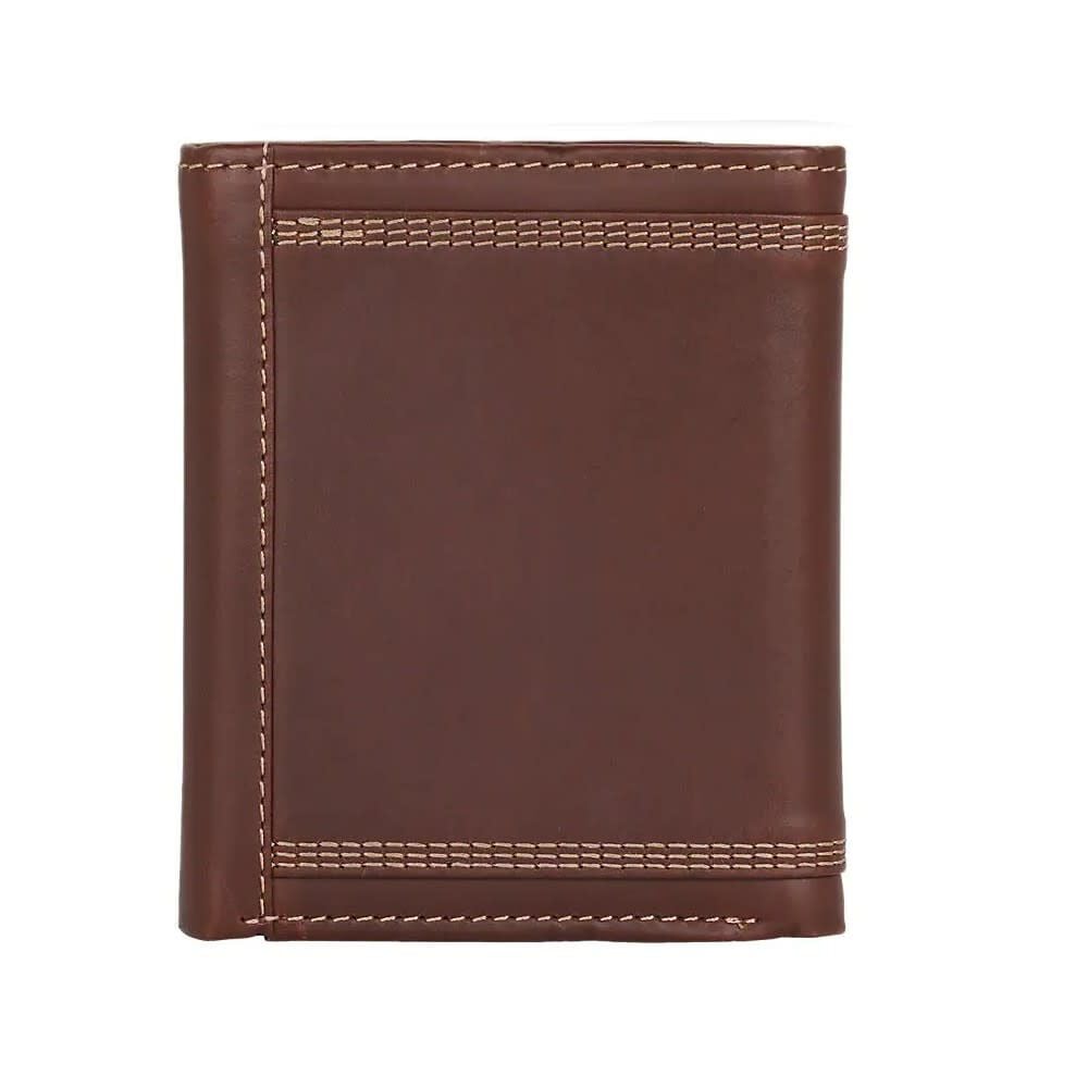 Carhartt Dark Brown Leather Trifold Wallet, large image number 1
