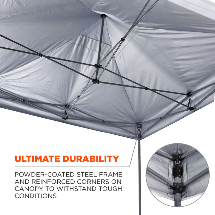 Ergodyne 10 Ft x 10 Ft Enclosed Pop-Up Tent Kit White, large image number 5