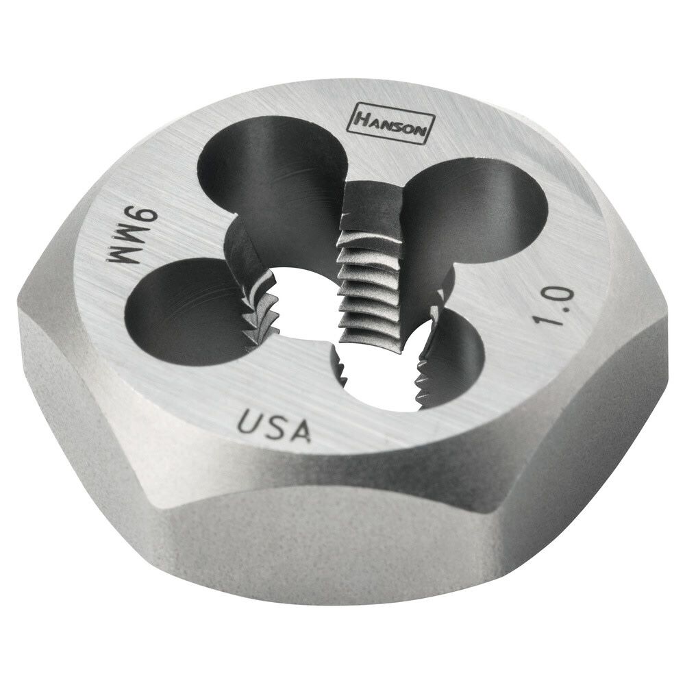 Irwin Hanson 9 mm x 1 Inch High Carbon Steel Hexagon Metric Die - Carded, large image number 3