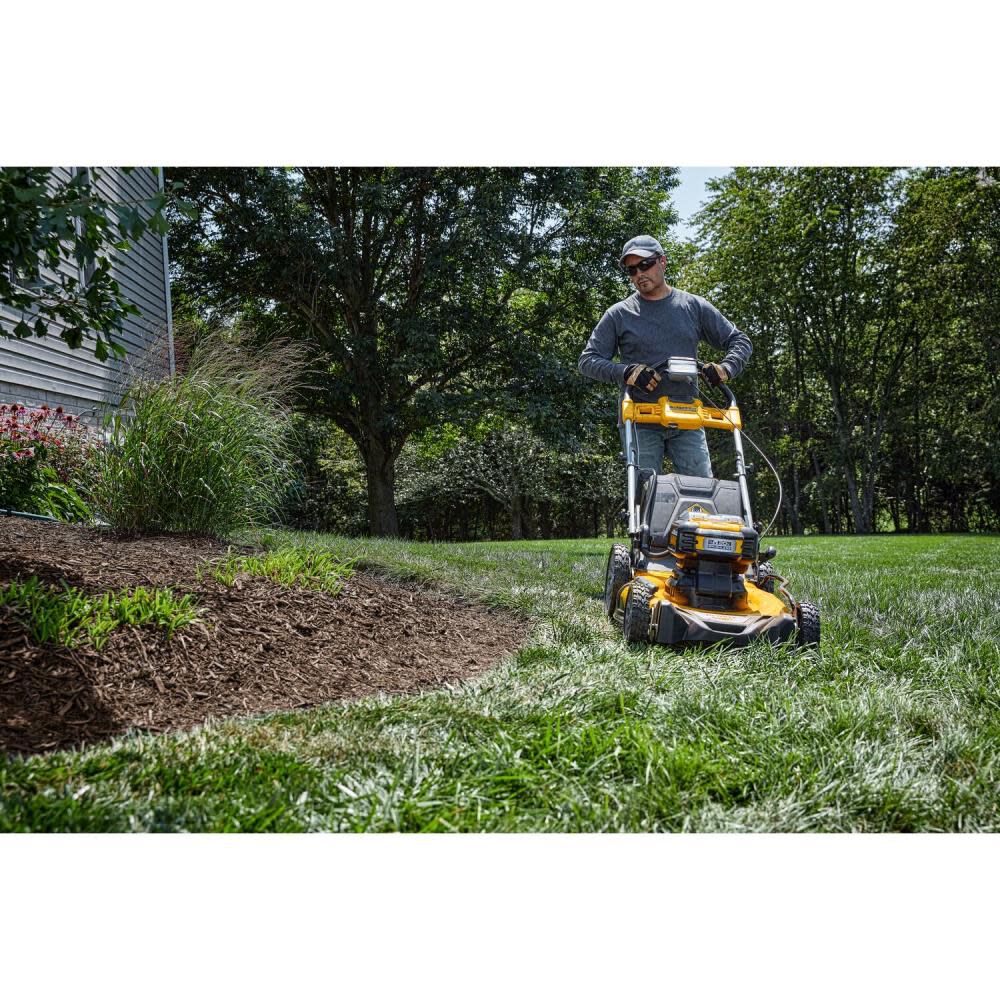 DEWALT 2X20V MAX XR Lawn Mower Brushless Cordless 21 1 2in Rear