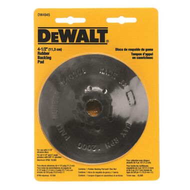 DEWALT 4-1/2-in x 5/8 to 11 Rubber Backing Pad, large image number 3