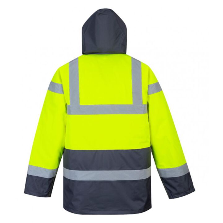 Portwest Yellow and Black Hi-Vis Contrast Traffic Jacket - Small, large image number 2