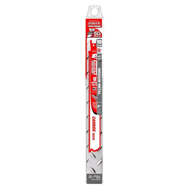 Diablo Tools 9in Steel Demon Carbide Recip Blades for Medium Metal Cutting, large image number 3
