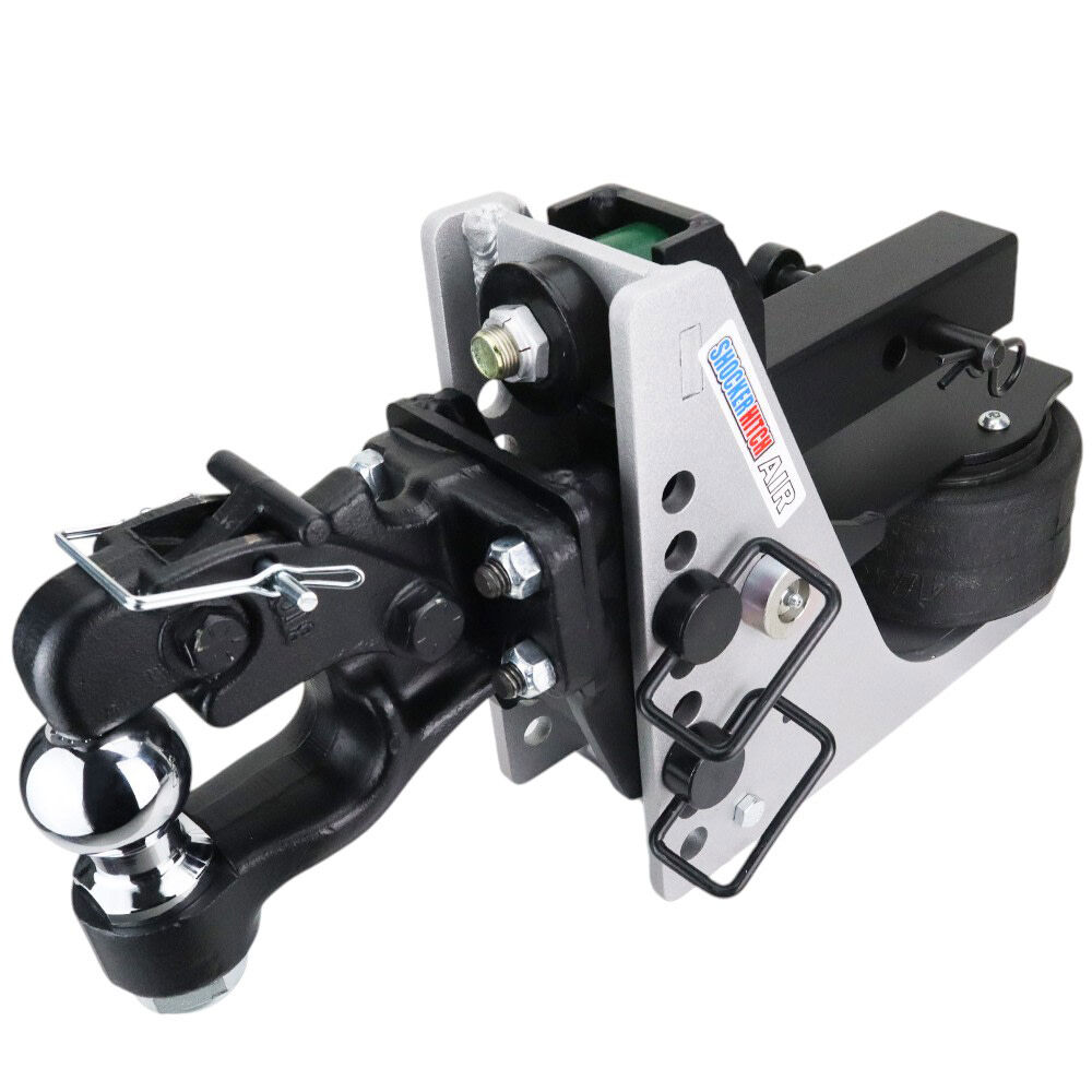 Shocker Hitch Streamline 10K Aluminum 2 Inch Air Pintle Hitch with Pintle & 2 Inch Ball, large image number 3