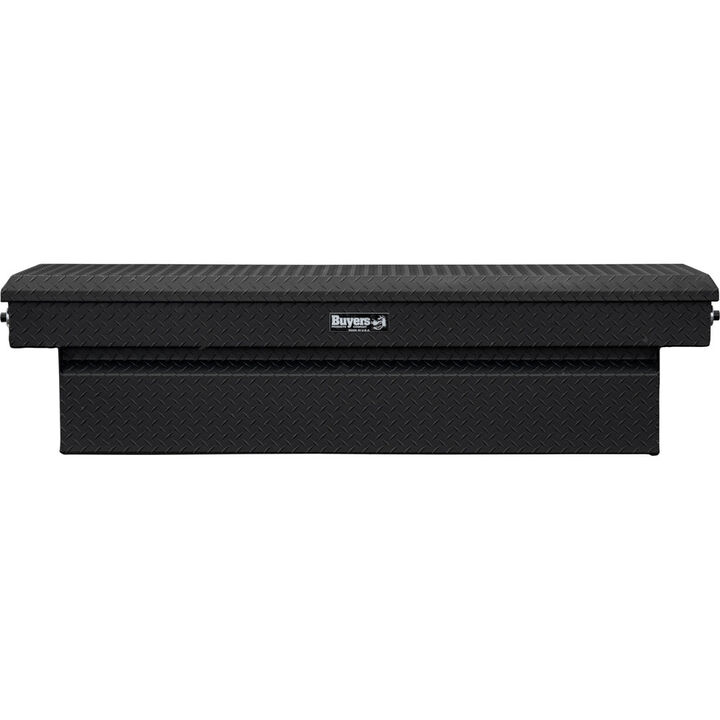 Buyers Products Company 23 Inch x 27 Inch x 71 Inch Diamond Tread Aluminum Crossover Truck Box, Matte Black, large image number 6