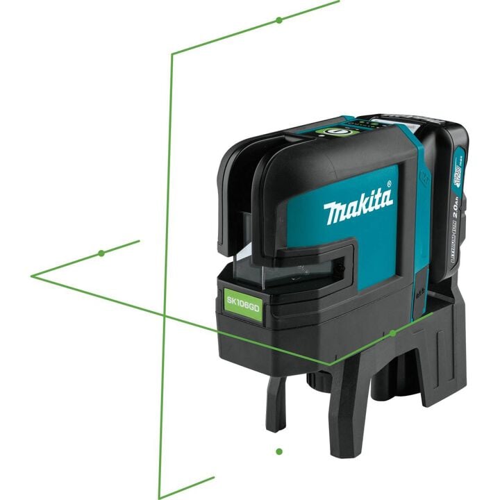 Makita 12V max CXT Self-Leveling Cross-Line/4-Point Green Beam Laser Kit, large image number 5