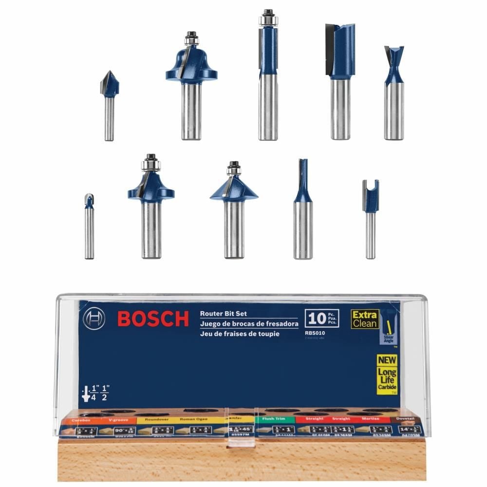Bosch 10 pc. All-Purpose Router Bit Set, large image number 2