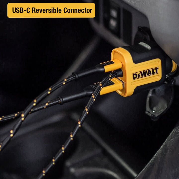 DEWALT Phone Charger USB-A to USB-C Reinforced Braided Cord 6', large image number 4