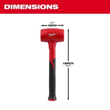 Milwaukee 48oz Dead Blow Hammer, large image number 2
