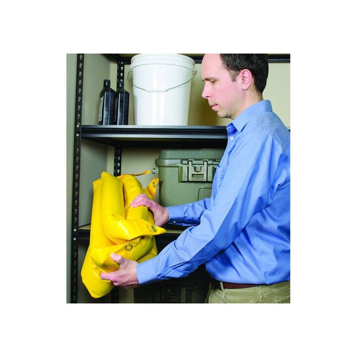 Justrite 40 Gallon Maintenance Spill Berm 4 ft x 4 ft x 4 in Yellow, large image number 2