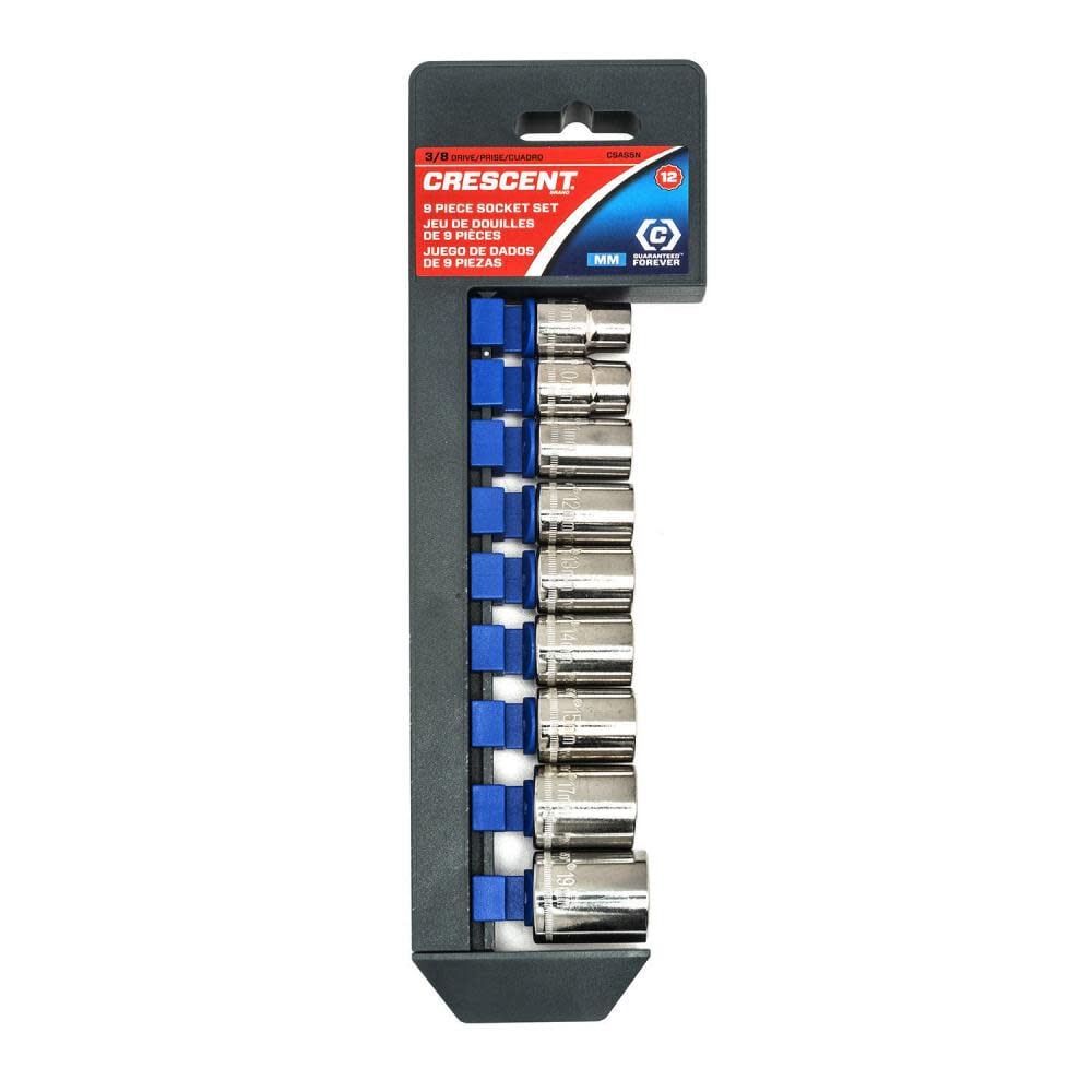 Crescent 9 Pc 3/8 In. Drive 12 Point Metric Socket Set, large image number 2