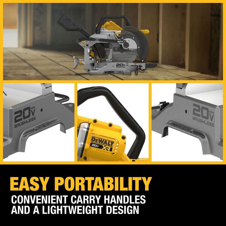 DEWALT 20V MAX XR 10 Inch Double Bevel Fixed Miter Saw (Bare Tool), large image number 9