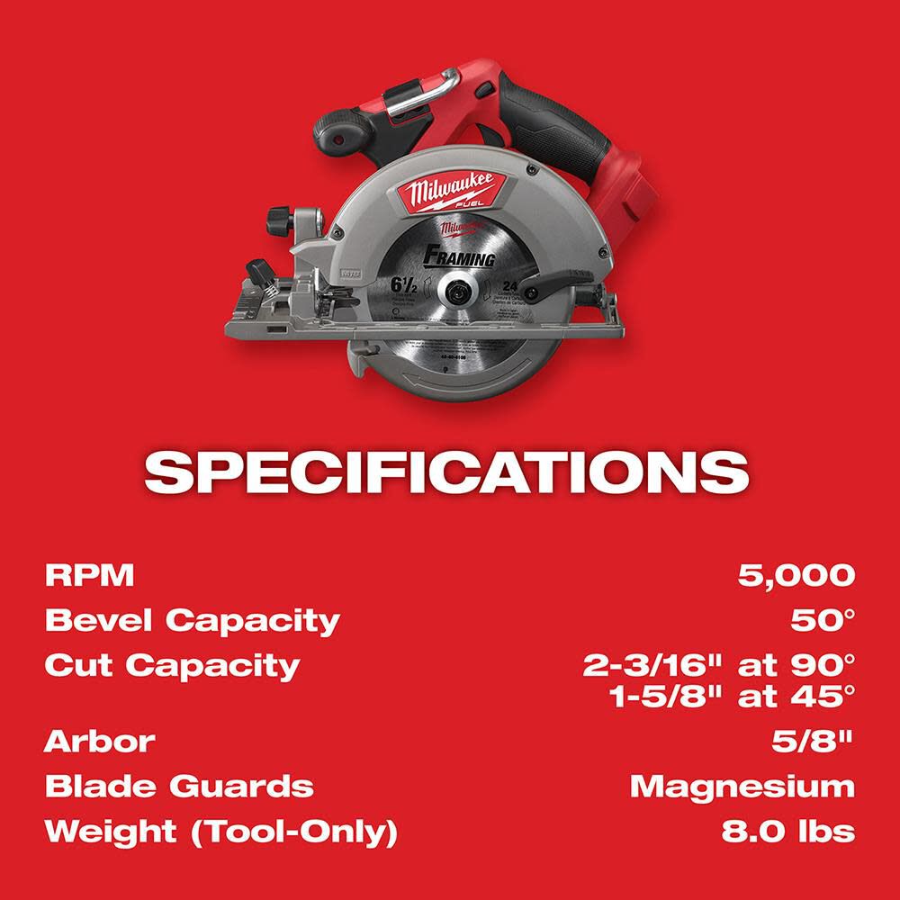 Milwaukee M18 Fuel 6 1 2 In Circular Saw Bare Tool 2730 20 Sansujyuku sansujyuku.com