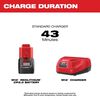Milwaukee M12 REDLITHIUM 2.0Ah Battery and Charger Starter Kit, small image number 5