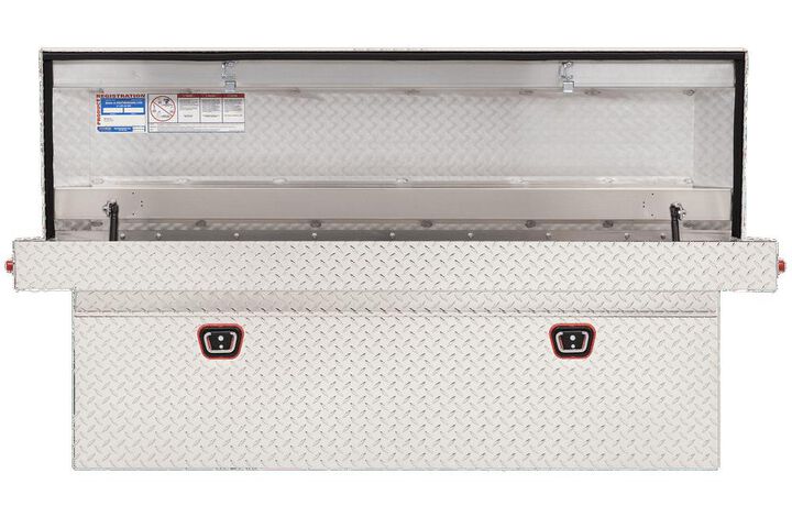 Weather Guard Saddle Truck Tool Box Aluminum Full Deep Clear, large image number 1
