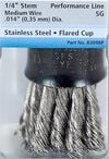 Pferd P.O.P. 1in Knot Wire End Brush - Flared Cup - .014 SS Wire 1/4in Shank, small image number 2