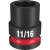 Milwaukee Impact Socket 1/2in Drive 11/16in Standard 6 Point, small image number 1