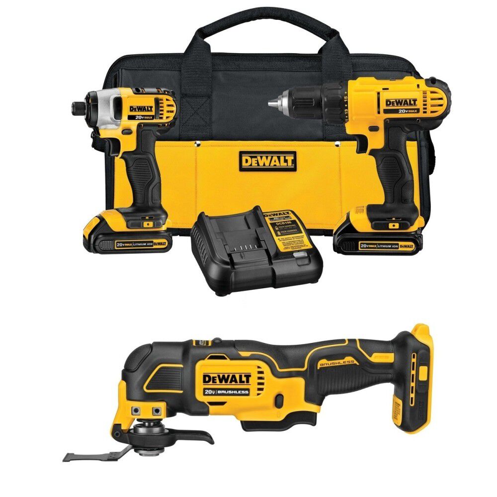DEWALT 20V MAX Combo Kit and Oscillating Multi-Tool Bundle – DCK240C2-DCS354B