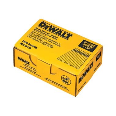 DEWALT 1-1/4 In. 20Degree 16Gauge Finishing Nails 2.5 m