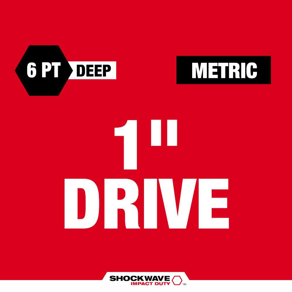 Milwaukee SHOCKWAVE Impact Duty 1 in Drive 33mm Deep 6 Point Socket, large image number 2