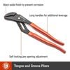 Crescent 10 Inch Straight Jaw Dipped Handle Tongue and Groove Pliers, small image number 3