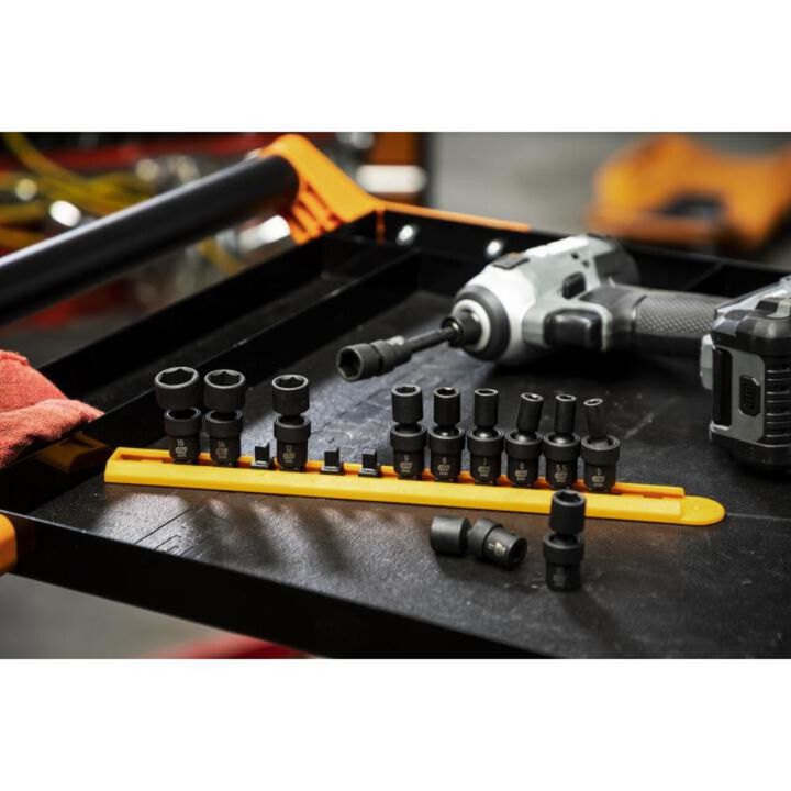 GEARWRENCH 1/4 Inch Drive 6 Point Metric Impact Universal Socket Set 12 Pieces, large image number 1