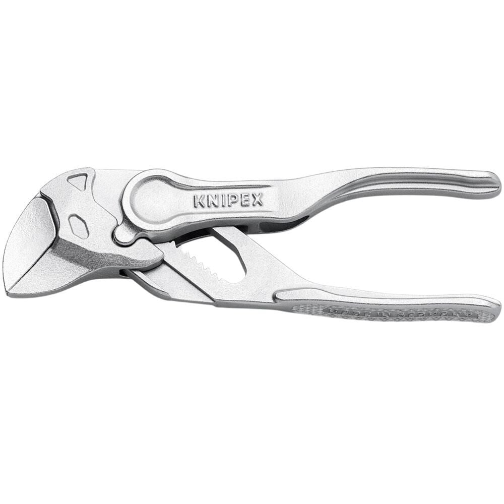 Knipex 4 Inch Chrome Plated XS Pliers Wrench with Bare Handle, large image number 1