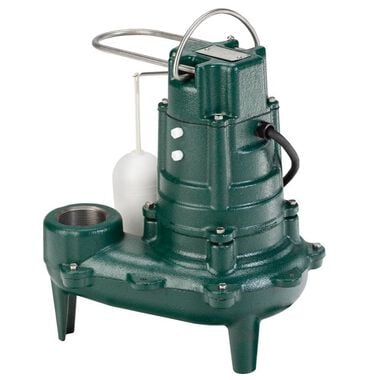 Zoeller Company Model M267 Waste-Mate 260 Series Automatic Cast Iron 1/2HP 115V 128 GPM 2in NPT Discharge Waste Sewage Sump Pump