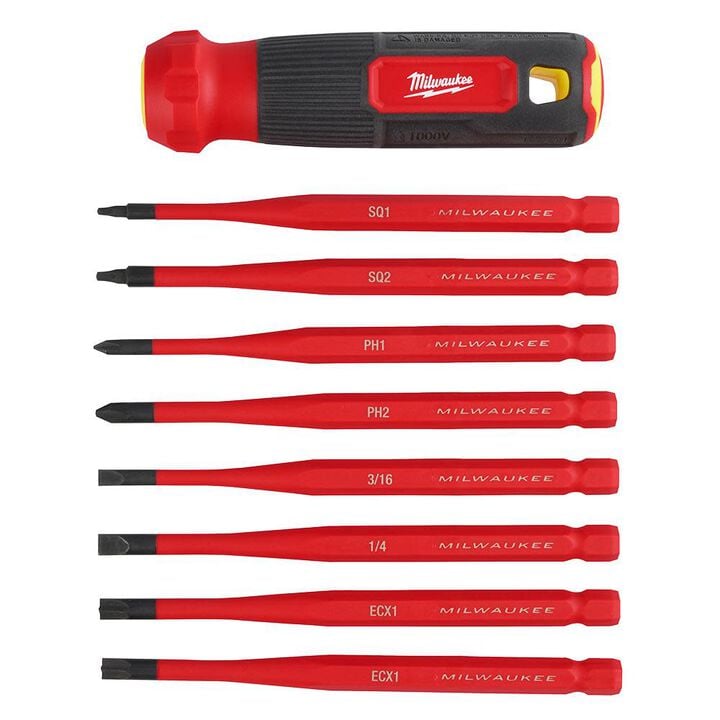 Milwaukee 8-in-1 1000V Insulated Slim Tip Multi-Bit Screwdriver, large image number 4