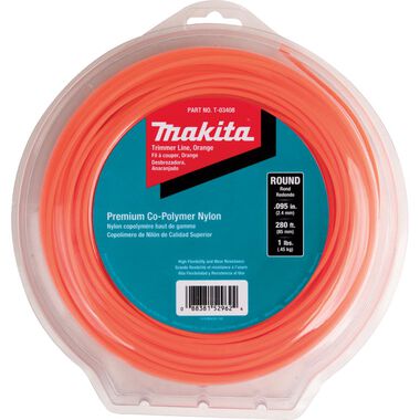 Makita Round Trimmer Line 0.095 Orange 280 1 lbs.