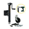 Trailer Valet TVJX5-S - 5000 lbs Side Pipe Mount Bracket Drill Jack with Wheel, small image number 2