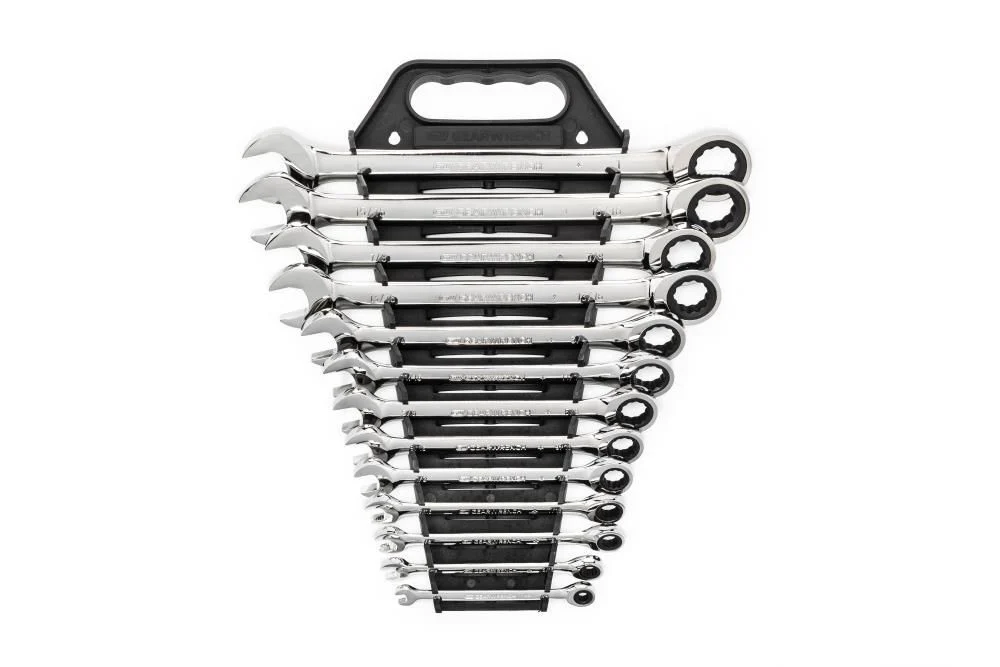 GEARWRENCH 13 Pc 72-Tooth 12 Point Ratcheting Combination SAE Wrench Set, large image number 1