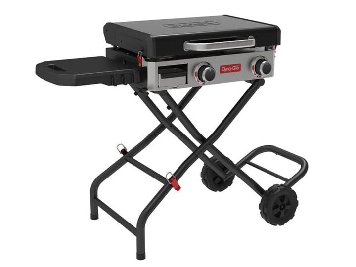 Dyna-Glo 25000 Btu 345 Square-Inch Propane Gas-Powered 2-Burner Folding Griddle