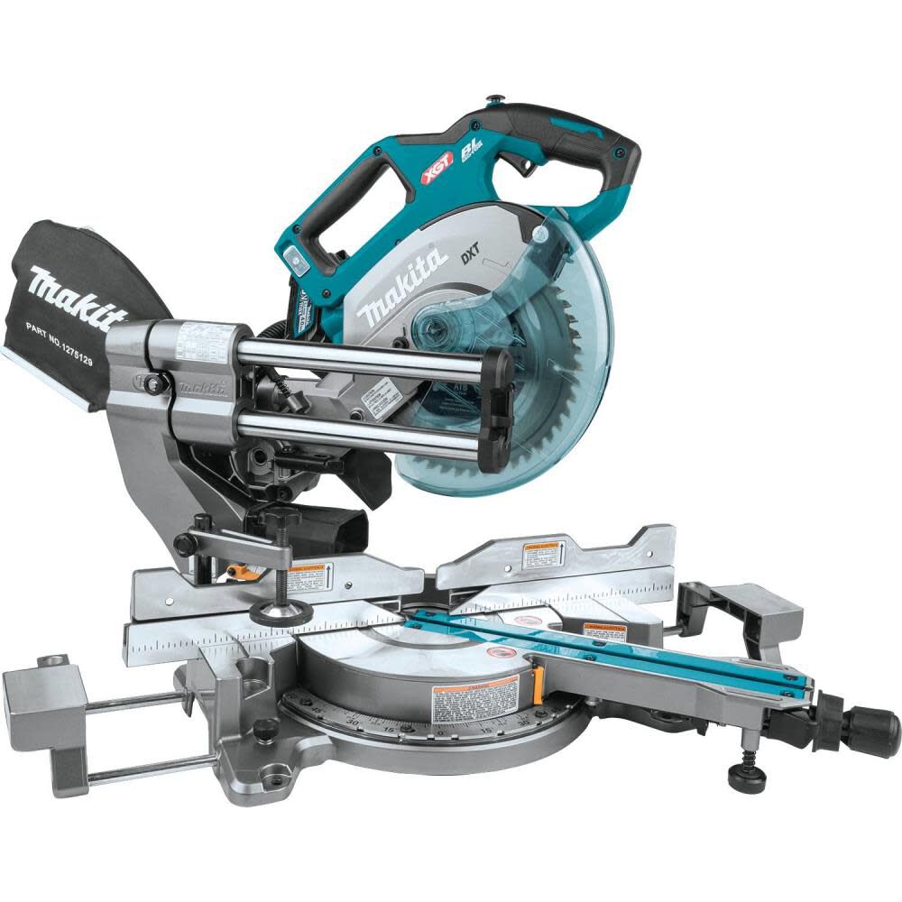 Makita 40V max XGT Dual Bevel Sliding Compound Miter Saw 8 1/2in Kit, large image number 7