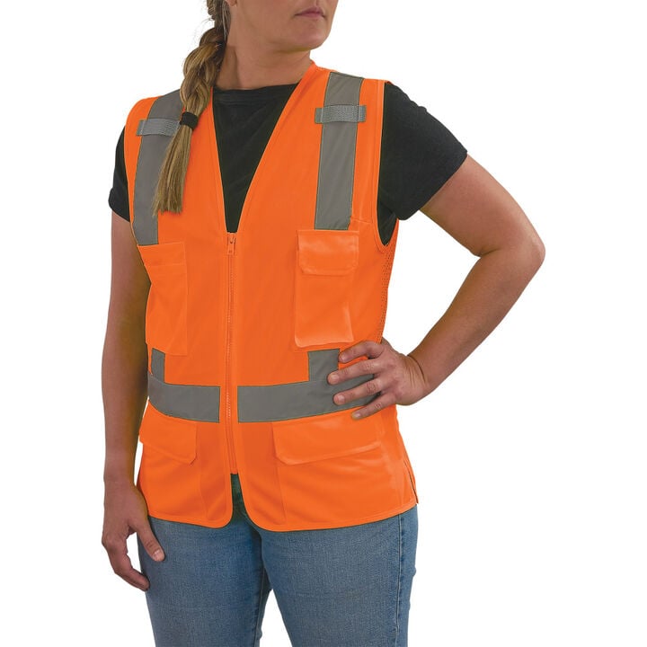 Ergodyne GloWear 8247ZW-S Class 2 Womens Surveyor Vest Hi-Vis Orange