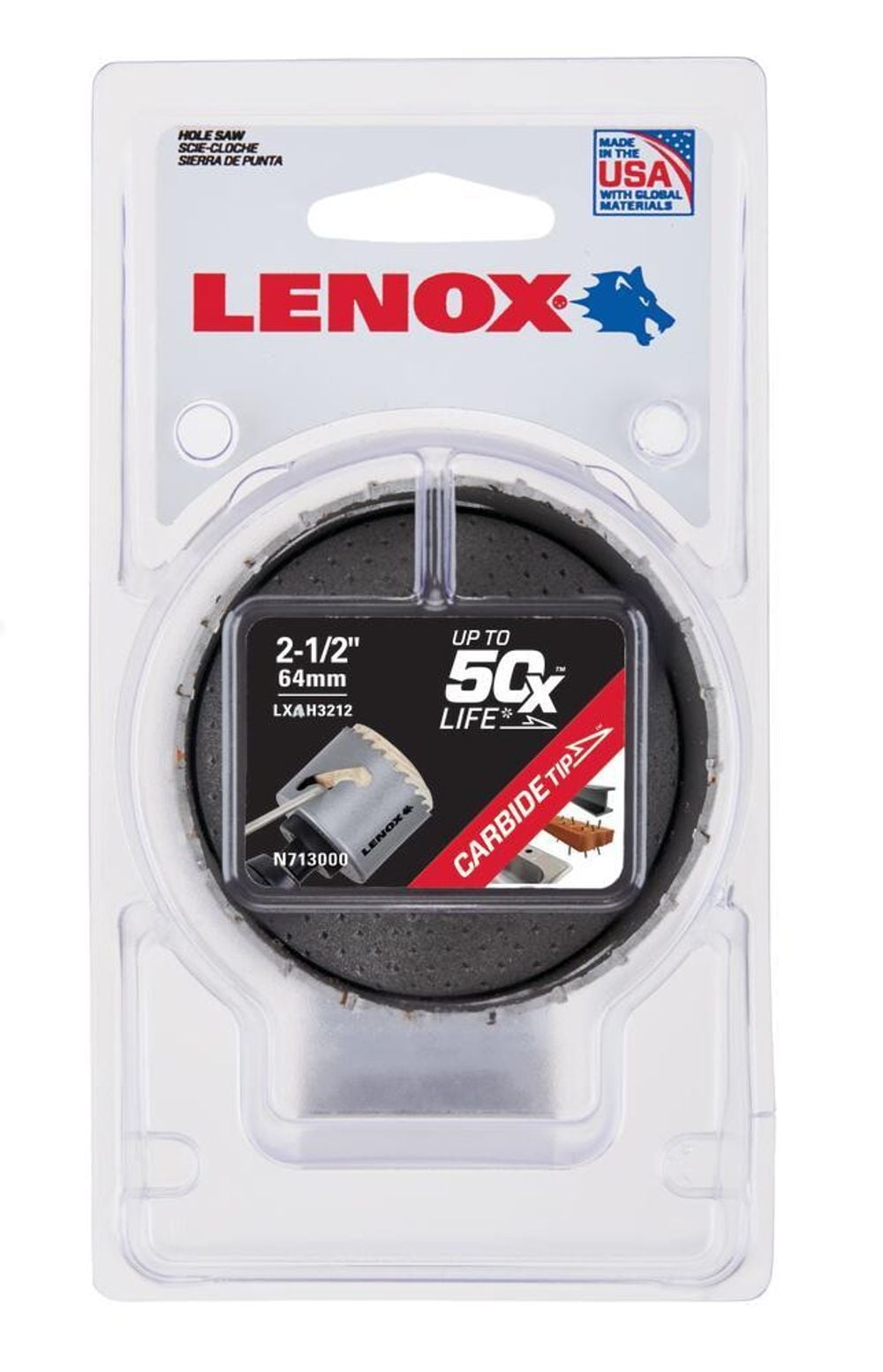 Lenox Hole Saw Carbide Tipped 2 1/2in 64mm, large image number 2