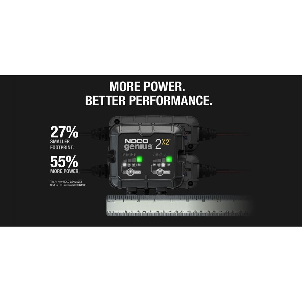 Noco 6V/12V 4A Multi-Voltage 2-Bank Smart Battery Charger, large image number 5