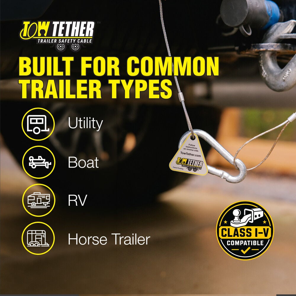 Tow Tether Trailer Breakaway Cable Anchor Point for Class 1 through 5 Hitches, large image number 6